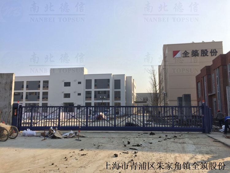 上海市青浦区朱家角镇全筑股份-欧宝818L-12米净空智能无轨悬浮门案例