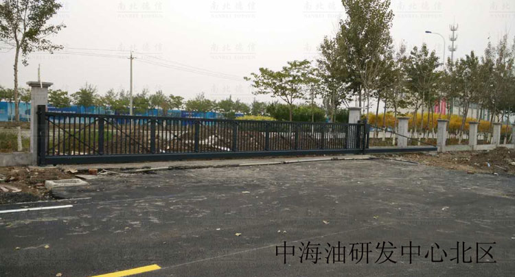 中海油研发中心北区智能无轨悬浮门案例